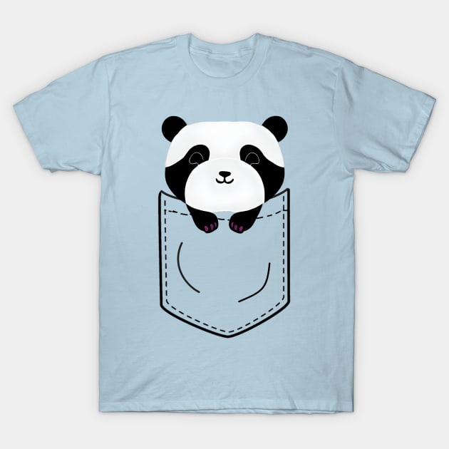 Panda in pocket T-Shirt by afmr.2007@gmail.com